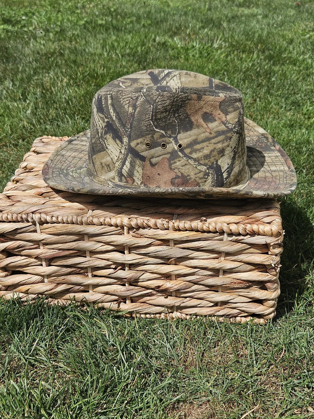 Paramount Outdoors Men's Camo Safari Hat in Brown and Green Size XL